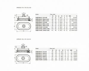 SAOB-80X40-NBR-60-G1/4-AG ���������� ��������� �������� (��������) ��� ��� ����������������� ����������� �������������, �������� ������ ���������